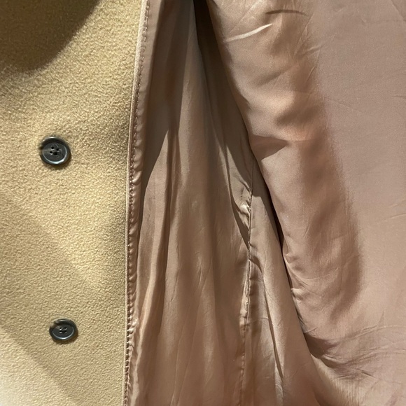 Aritzia tan wool slouch coat long double breasted - Picture 4 of 7